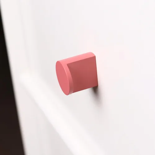 Vista 3 de ROUS Hardware Pomo de corte moderno Mid-Century de mediados de siglo, mango de aluminio fresado sólido con acabado mate para cocina, baño, muebles