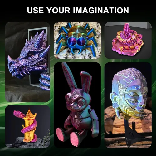 Vista 101 de ERYONE Filamento de ácido poliláctico (PLA) de seda para impresora 3D, de 1.75 mm +/- 0.03 mm, carrete de 1 kg (2.2 libras), verde esmeralda seda