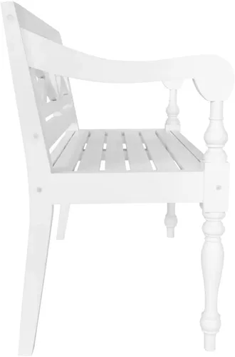 Vista 10 de Banco de madera maciza para interiores, sillón, estructura de madera resistente, con respaldo y reposabrazos curvos, fácil montaje, para entrada