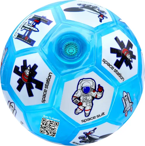 Vista 8 de Score N' Explore Interactive Sound Ball Light Up, Sound, and Counting Ball for Skills Training Fútbol de Estados Unidos Rojo