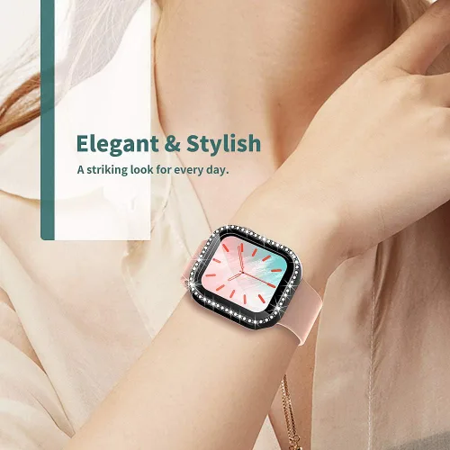 Vista 4 de TOCOL - Juego de 2 fundas para Apple Watch Series 6/5/4/3/2/1 y Apple Watch SE.