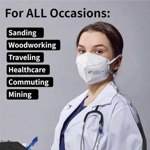 Vista 3 de Aero Pro Máscara respiradora de partículas N95, certificado NIOSH, modelo AP0708, caja de 30 máscaras