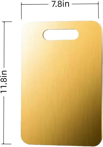 Vista 6 de Tabla de cortar de acero inoxidable 304 para cocina, alimentos de doble cara para carne, verduras, masa de frutas y tabla de preparación