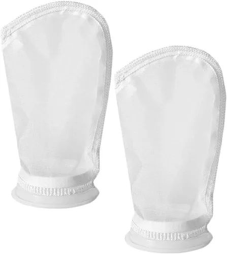 Vista 8 de Paquete de 2 anillos de plástico de 400 micrones de 4 pulgadas, bolsa corta de malla de nailon de 9 pulgadas, bolsas de calcetines de filtro de 4