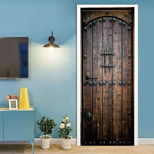 Vista 14 de Calcomanías 3D para puerta, murales para despegar y pegar, papel tapiz de caballo, calcomanías autoadhesivas extraíbles de PVC, impermeable, póster
