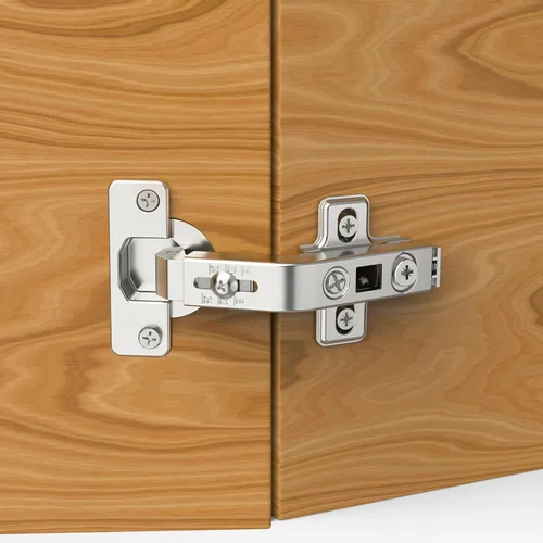 Vista 8 de Furniware - Juego de 2 bisagras de 135 grados Lazy Susan, superposición completa oculta para gabinete, armario, puerta plegable, combinación