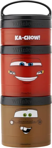 Vista 18 de Whiskware Disney Mickey Mouse y Amigos Recipientes para aperitivos apilables para bebés, niños pequeños y niños, 3 vasos apilables para aperitivos