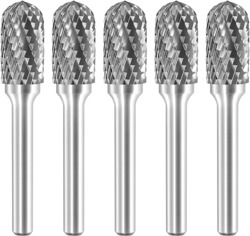 Vista 12 de Lima giratoria de carburo de tungsteno SC-3, forma cilíndrica de extremo de punta de bola, corte doble para brocas de amoladora de troquelado