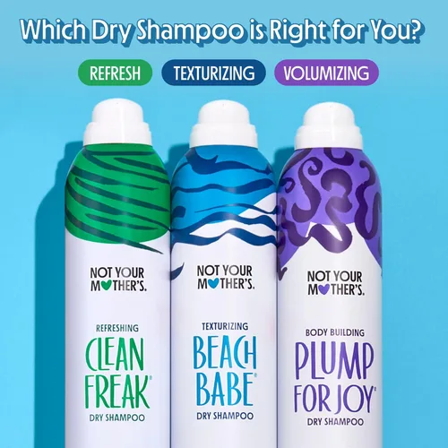 Vista 8 de Not Your Mother's Dry Shampoo Trio - Clean Freak Original, Beach Babe, Plump for Joy - Paquete de 3, 12 onzas cada uno, 70% más para absorber