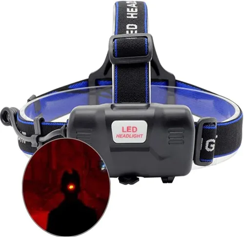 Vista 8 de Linterna frontal recargable de 80000 lúmenes, luz roja para caza, súper brillante, linterna LED para cabeza con luz roja, zoom, impermeable, 3