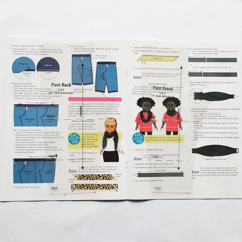 Vista 6 de HONEYSEW Plantillas Quick Trace Doll Fashions para muñecas de 18 pulgadas con 5 reglas de acolchado e instrucciones de costura