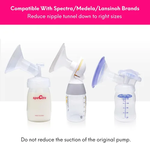 Vista 7 de Insertos de brida de silicona de 0.630 in compatibles con Spectra S1/S2, Medela, Bellababy, Elvie, Paruu R12 P10, Momcozy S9 S10 S12 Pro, protector