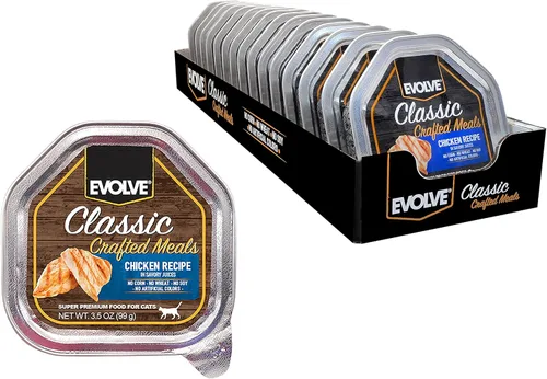 Vista 11 de Evolve Receta de pollo y carne de res sin granos en salsa húmeda para gatos 3 oz - 24 pk