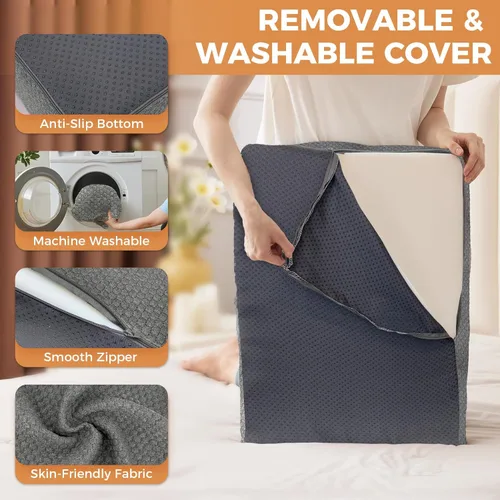 Vista 5 de BIEEZZK Almohada de pierna con elevación de circulación sanguínea, almohadas elevadoras de piernas para después de la cirugía, dormir, almohada