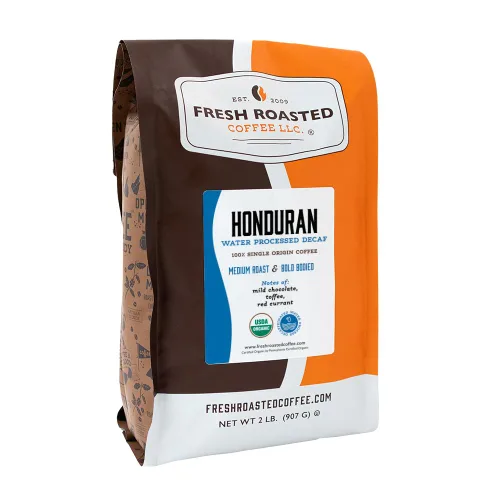 Vista 67 de Fresh Roasted Coffee, café 100% colombiano descafeinado, 12 oz, tostado medio, kosher, EA Natural Decaf, grano entero