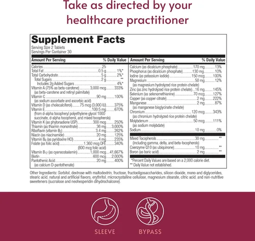 Vista 4 de Bariatric Advantage Masticable Advanced Multi EA Sin Hierro – Multivitamínico diario de alta potencia – para pacientes de cirugía bariátrica