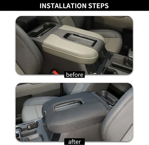 Vista 2 de Hoolcar Funda para reposabrazos de consola central, compatible con Chevrolet Silverado y GMC Sierra 2019-2023, Chevy Suburban 2020-2023, accesorios