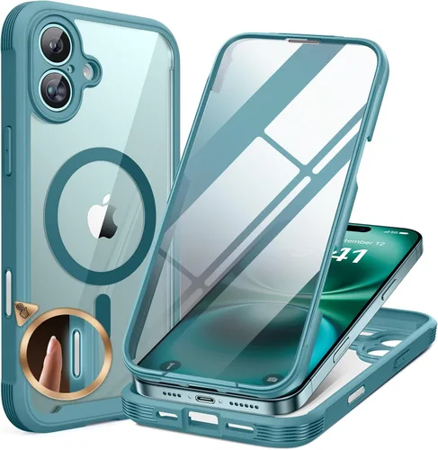 Vista 43 de Miracase Glass Series - Funda para iPhone 11 de 6.1 pulgadas, funda resistente de cuerpo completo mejorado con protector de pantalla de vidrio Negro