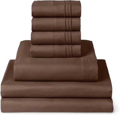 Vista 12 de Mellanni - Juego de sábanas individual de 4 piezas de la colección icónica, (incluyendo 2 fundas de almohada), bolsillo profundo de 16 pulgadas