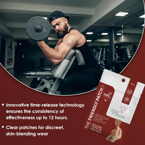 Vista 5 de The Friendly Patch Rise & Shine - Parches de rendimiento de resistencia para hombres con Tongkat Ali-Longjack, Horny Goat Weed, Tribulus Terrestris