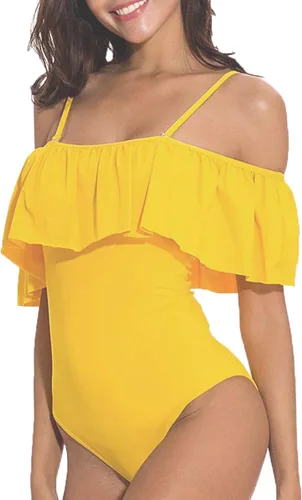 Vista 3 de Traje de baño de una pieza para mujer con tirantes