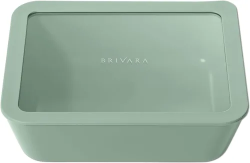 Vista 10 de Recipiente de almacenamiento de alimentos de vidrio con recubrimiento cerámico Sin PTFE, PFOA, PFAS y BPA Recipiente reutilizable no tóxico