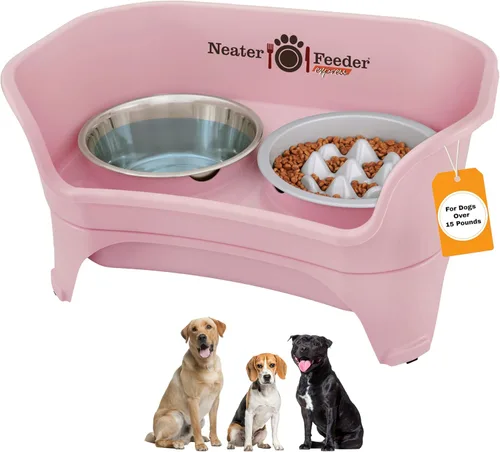 Vista 13 de Neater Feeder Express Cuencos para Perros a Prueba de Desorden Elevados para Razas Medianas y Grandes – Fabricado en EE. UU. – Comedero Lento