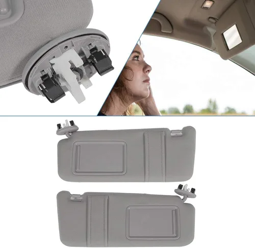 Vista 21 de ECCPP 74310-0T022-A1 Visera solar del lado derecho del pasajero con espejo para Toyota Venza 2009, 2010, 2011, 2012, 2013, 2014, 2015, 2016