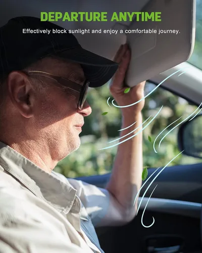 Vista 7 de SCITOO Conjunto de viseras solares para los lados izquierdo y derecho para Toyota Highlander 2008-2013 con techo corredizo (beige)