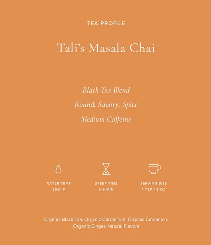Vista 5 de Art of Tea Talis Masala Chai 50 bolsas de té chai piramidales ecológicas en sobre