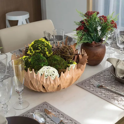 Vista 6 de Yunsailing 36 bolas decorativas de musgo para cuencos de centro de mesa y bolas de mimbre de ratán, orbes hechos a mano, esféricos, surtido