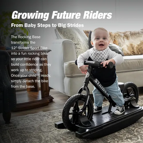 Vista 2 de Strider 12" – Ayuda a enseñar a los bebés cómo montar una bicicleta de equilibrio – para niños de 6 meses a 4 años – Montaje y ajustes fáciles