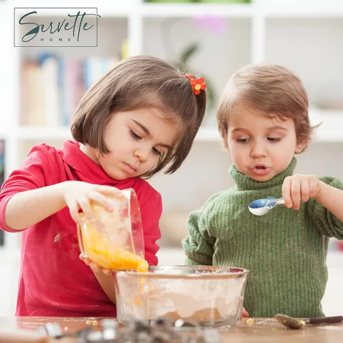 Vista 2 de Lindas cucharas medidoras - Juego de utensilios de cocina y decoración de cocina - Cucharas azules para pájaros