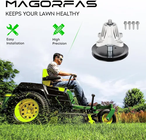 Vista 8 de Kit de reconstrucción de cubierta de cortacésped para MTD Cub Cadet de 46 pulgadas, incluye 2 husillos 918-06977 918-06977A, 2 cuchillas 742-04244