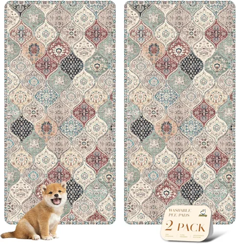 Vista 14 de nunubaby Almohadillas lavables para orina para perros, elegantes, antideslizantes y a prueba de fugas. Almohadillas reutilizables para orinal