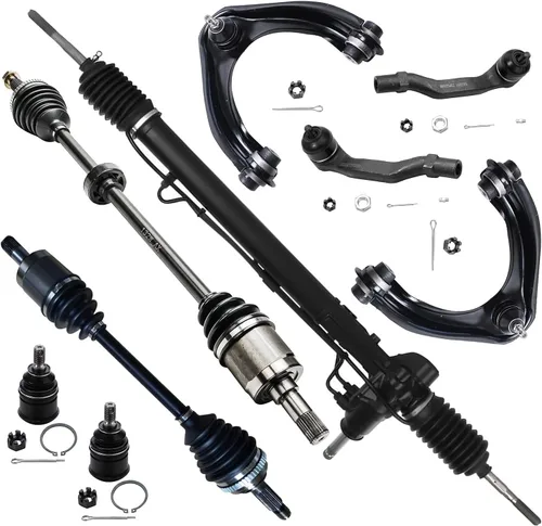 Vista 199 de Detroit Axle - Kit de brazos de control delanteros de 8 piezas para Chevy Trailblazer EXT GMC Envoy XL XUV Buick Rainier Isuzu Ascender, brazos