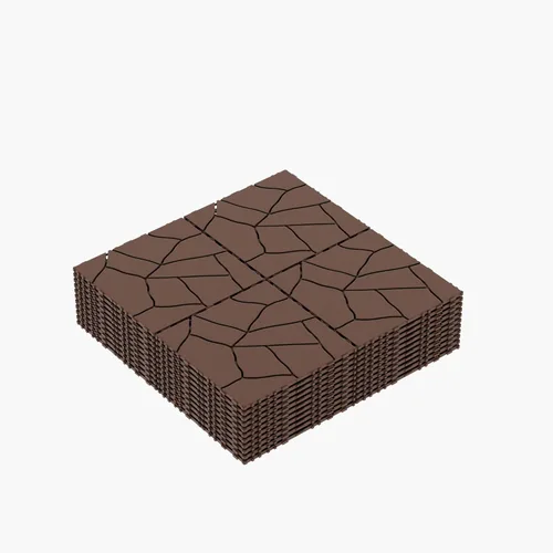 Vista 17 de Azulejos de plástico entrelazados para terraza, paquete de 44 baldosas para patio, 12 x 12 pulgadas, impermeables, para todo tipo de clima, baldosas