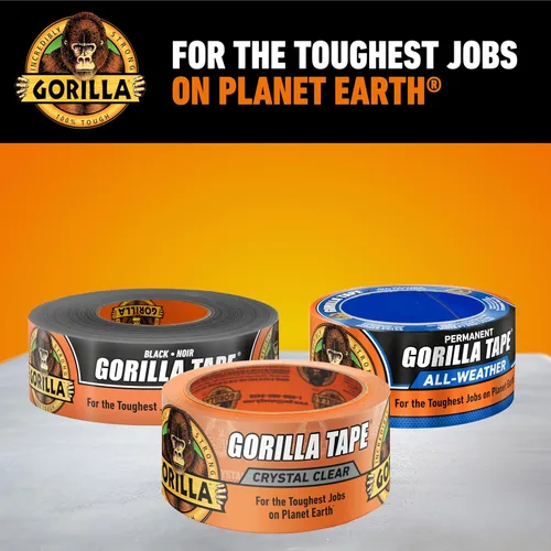 Vista 8 de Cinta Transparente Crystal Clear Gorilla, 1.88" x 18 yardas (Paquete de 1) - Resistente a la Intemperie para Proyectos y Reparaciones en Interiores