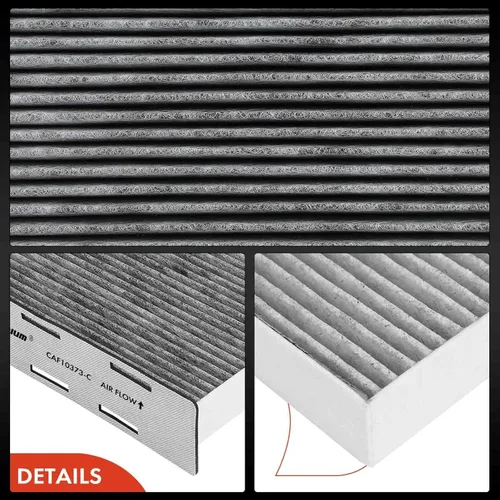 Vista 8 de A-Premium Filtro de aire de cabina de 2 piezas con carbón activado compatible con Volkswagen Jetta, Passat, Golf, Tiguan, Beetle, CC, Eos, GTI