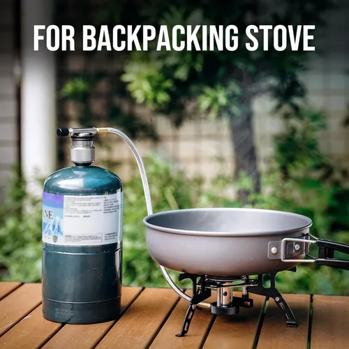 Vista 8 de ONLYFIRE OUTDOOR LIVING Adaptador de estufa de campamento, convertidor de estufa de mochilero, 16 onzas, 1 libra, entrada de tanque pequeño