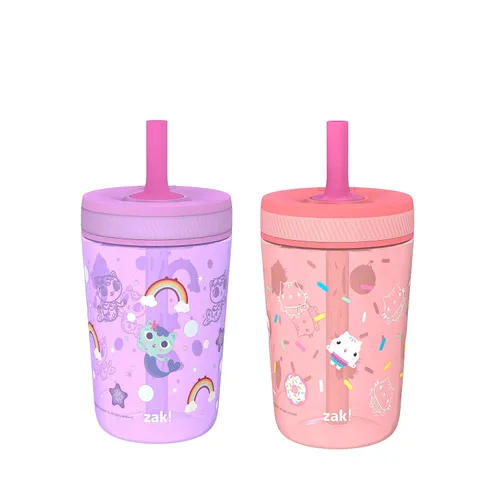 Vista 27 de Zak Designs Kelso Princesas Disney - Vasos para niños pequeños, paquete de 2 vasos de plástico de 15 oz, a prueba de fugas