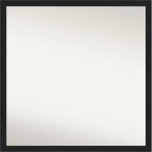 Vista 107 de Amanti Art Espejo de baño negro para sobre fregadero, 22 x 22 pulgadas, espejo de tocador cuadrado estrecho negro Avon, marco de madera casual