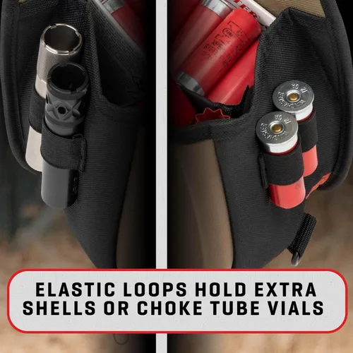 Vista 3 de Allen Company Shotgun Shell Pouch - Clay, Trap, and Skeet Shooting Accessories - Hunting and Gun Range Gear - Soft Canvas Design - Coffee/Copper