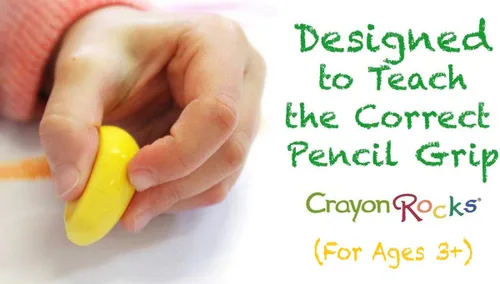 Vista 3 de Crayon Rocks, Crayons in a Rock Shape, 8 Colors, Tripod Grip Made For Handwriting Development in Kids and Toddlers, Fun & Educational, Creative