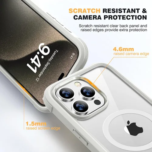 Vista 425 de DIACLARA - Funda transparente compatible con iPhone XR 6.1 pulgadas 2018