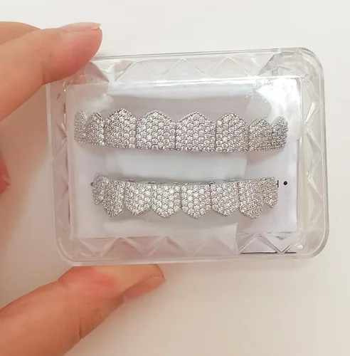Vista 3 de Hip Hop Jewelry - Dijes de diamante Grillz para hombre, estilo Pandora, diseño de lujo, parrillas, rapero de moda, accesorios de moda, disfraz