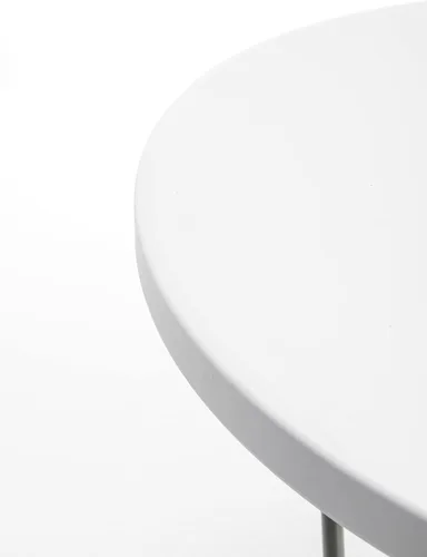 Vista 9 de BTExpert Mesa Plegable de Plástico de Granito Blanco Redonda de 32" Altura de Barra de 43" Mesa Comercial Portátil Mesa de Banquete Tarjeta Café