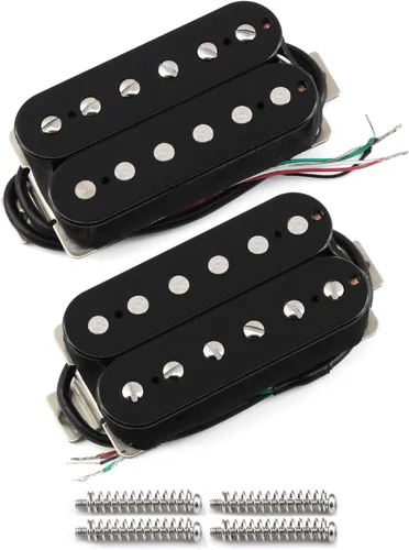 Vista 14 de FLEOR Pastillas de Guitarra Humbucker de Alto Rendimiento Alnico 5 Zebra de Cuello y Puente Juego Cebra