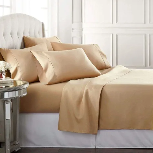 Vista 24 de Sábana bajera ajustable de color burdeos, 1 pieza, con bolsillo extra profundo, se adapta a colchones de 45,7 a 21.2 in en todo elástico de calidad
