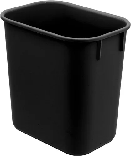 Vista 3 de Acrimet Papelera para escritorio, 3.25 galones, 13 cuartos de galón, 12 litros (plástico) (color negro) (juego de 4)
